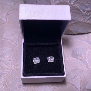 Pandora Square Sparkle Earrings